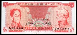 Venezuela 5 bolivár UNC 1989