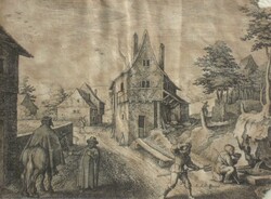 (N) Mattheus Merian (1593-1650) : Falusi jelenet