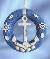 Nyári Ajtódísz kopogtató horgony dekor