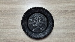 Korondi fekete nagyméretű fali tál tányér