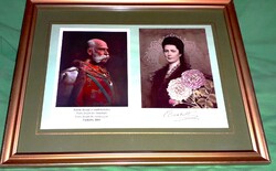 Régi Ferenc József császár és SISSY királynő képek keretben 30 x 20 cm a képek szerint
