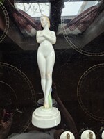 Ritka Herendi art deco akt figurális szobor (jelzett)