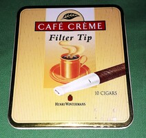Retro HENRY WINTERMANN fém lemez kávékrém aromás szivarkás doboz 10 x 10 cm a képek szerint