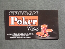 Kártyanaptár,Kisebb méret,Fordan center,Poker club,Pécs,2009  (3)
