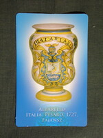 Kártyanaptár,Elixír gyógyszertár,patika,Berettyóújfalu,fajansz patikaedény, 2010  (3)