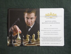 Kártyanaptár,Magyar állampapír,sakk figura,férfi modell, 2010  (3)