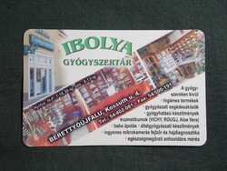 Kártyanaptár,Ibolya gyógyszertár,patika,Berettyóújfalu,2009  (3)