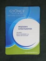 Kártyanaptár,Mozsonyi gyógyszertár,patika,Pécs,Gyöngy patikák,2009  (3)