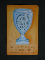 Kártyanaptár,Mérleg gyógyszertár,patika,Pécs,tejüveg patikaedény, 2010  (3)