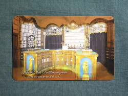 Kártyanaptár,Koronás kígyó gyógyszertár,patika,Pécs,Fekete sas patikamúzeum,Székesfehérvár,2009  (3)