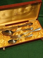 Antik ezüstözött Berndorfi uti evőeszköz készlet