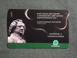 Kártyanaptár,Totó Lottó szerencsejáték, 2009  (3)