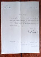 Lukács Béla (1892-1958) levele Szathmáry Király Gézának kinevezési ügyben (1943)
