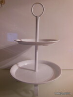 KÍNÁLÓ - ÁLLVÁNY - 48 x 31 cm - KOVÁCSOLTVAS  LÁB - NÉMET - VASTAG - ERŐS