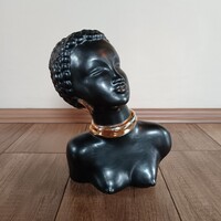 Izsépy art deco kerámia büszt