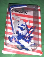 Retro trafikáru RITKA plasztik foci játék 2 CSAPAT KAPUKKAL BONTATLAN csomagolásban a képek szerint