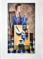 Vinkó Leó - Ha elegánsabb lennék 42 x 30 cm computer print, merített papír