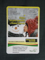 Kártyanaptár,Magyar Posta,Western Union, 2012  (3)