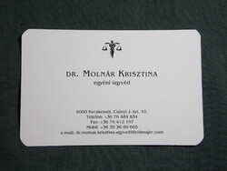 Kártyanaptár,Dr. Molnár Krisztina ügyvéd,Kecskemét, 2011  (3)