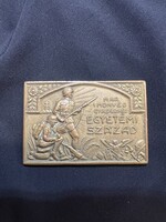 Magyar. Kir. 1.Honvéd Gyalogezred 1930 Bronz Plakett