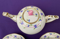 Herendi Blue Garland (PBG) búzavirág mintás 2 személyes kávés készlet