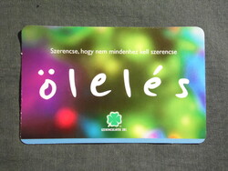 Kártyanaptár,Totó Lottó szerencsejáték,ölelés, 2011  (3)