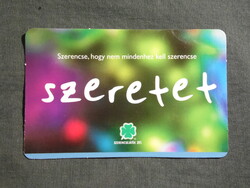 Kártyanaptár,Totó Lottó szerencsejáték,szeretet, 2011  (3)