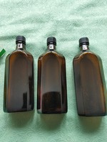 Barna lapos üveg 3 db együtt