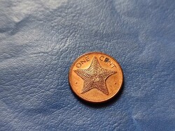 BAHAMAS BAHAMA-SZIGETEK 1 CENT 1998 CSILLAGHAL! CÍMER!