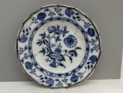 Meisseni drótozott porcelán tányér