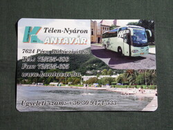 Kártyanaptár,Kantavár utazási iroda,Pécs,Scania ikarus autóbusz, 2011  (3)