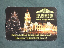 Kártyanaptár,Volán Taxi,Pécs, 2012  (3)