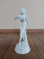 Antik Aelteste Volkstedter porcelán art deco akt