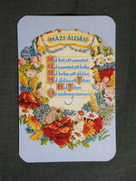 Kártyanaptár,Vallás,Házi áldás idézet,virág, 2011  (3)