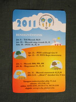 Kártyanaptár,Pécs,Ifjúsági természetjáró egyesület, 2011  (3)