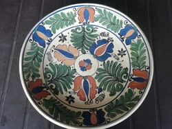 Ilyés Mihály Korondi nagy méretű virágmintás falitányér