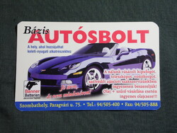 Kártyanaptár,Chevrolet Corvette autó,Bázis autósbolt,Szombathely, 2011  (3)