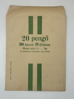 Érmezacskó Pengő korszak - 100 darab 20 fillér