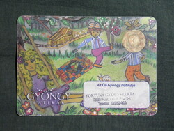 Kártyanaptár,Fortuna gyógyszertár,patika,Pécs,Gyöngy patikák,grafikai, 2011  (3)