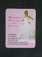 Kártyanaptár,Kisebb méret,Magdaléna ruhaszalon,Pécs,női modell, 2011  (3)