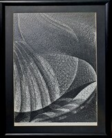 Kagyló, 1972 (ceruzarajz) feloldatlan szignóval, Kemény? Kazinczy? - 1970-es évek, absztrakt