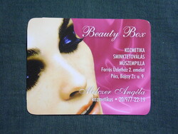 Kártyanaptár,Kisebb méret,Melczer Angéla,Beauty Box kozmetika,Pécs,női modell, 2011  (3)