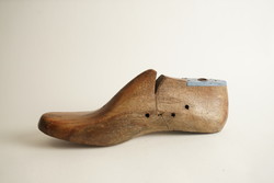 Mid century lampshade / old wooden cobbler's accessory / retro / walnut?