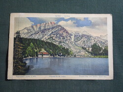 Képeslap,Szlovákia,Vysoke Tatry,Popradske pleso,Poprádi-tó,Majláth menedékház,Földes Samu kia, 1923-
