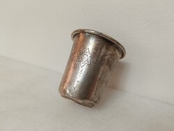 Antik ezüst kiddus pohár judaika zsidó dávid csillag 800 as finomságú 905 7483