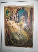 Szignózott (Duschanek János) női akt