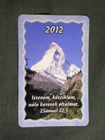 Kártyanaptár,Vallás,Sámuel idézet,tájkép,hegy,hegyvidék, 2012  (3)