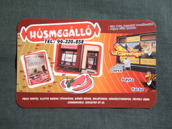 Kártyanaptár,Húsmegálló,Scirkefogó húsbolt,Szombathely, 2012  (3)