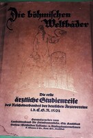 Antik 1924. CSEH FÜRDŐK német nyelvű képes album reklám katalógus könyv a képek szerint