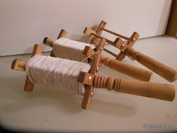 KÉZIMUNKA - CSÉVÉLŐ - 3 db - FA - 21 x 8 cm  - RÉGI  - SZÉP ÁLLAPOT